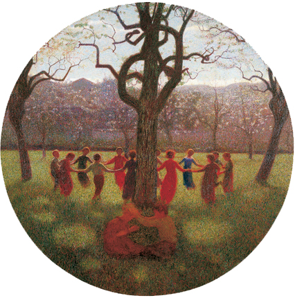 Ring around the Roses - Giuseppe Pellizza da Volpedo, completed by Angelo Barabino
